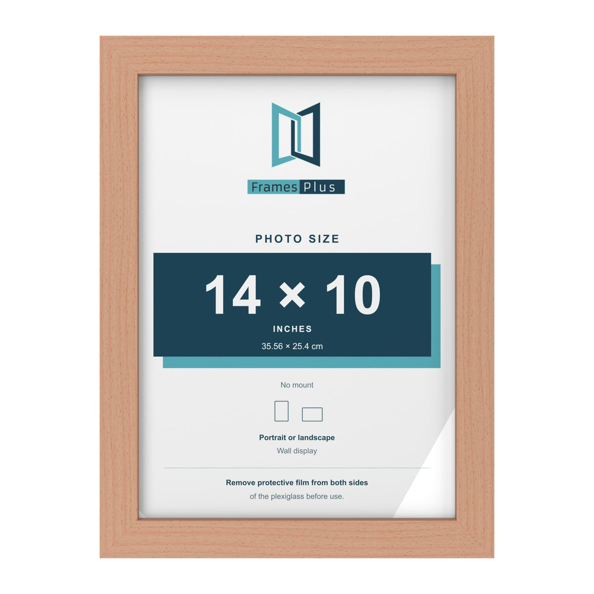Beech picture frame for a 14 x 10 inch photo