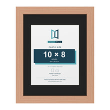 Beech 14 x 11 inch picture frame with a black mount for a 10 x 8 inch photo