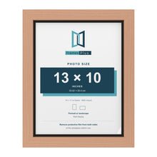 Beech 14 x 11 inch picture frame with a black mount for a 13 x 10 inch photo