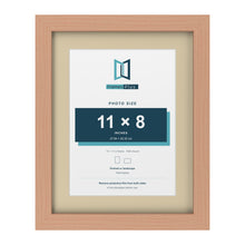 Beech 14 x 11 inch picture frame with an ivory mount for an 11 x 8 inch photo