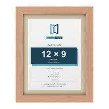 Beech 14 x 11 inch picture frame with an ivory mount for a 12 x 9 inch photo