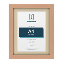 Beech 14 x 11 inch picture frame with an ivory mount for an A4 photo
