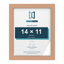 Beech picture frame for a 14 x 11 inch photo