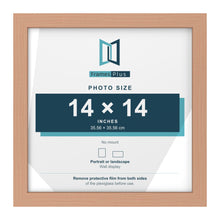Beech picture frame for a 14 x 14 inch photo