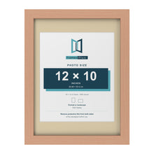 Beech 16 x 12 inch picture frame with an ivory mount for a 12 x 10 inch photo