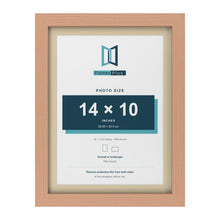 Beech 16 x 12 inch picture frame with an ivory mount for a 14 x 10 inch photo