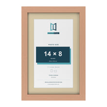 Beech 17 x 11 inch picture frame with an ivory mount for a 14 x 8 inch photo
