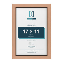 Beech 18 x 12 inch picture frame with a black mount for a 17 x 11 inch photo