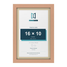 Beech 18 x 12 inch picture frame with an ivory mount for a 16 x 10 inch photo