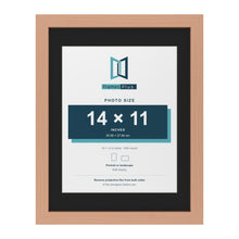 Beech 18 x 14 inch picture frame with a black mount for a 14 x 11 inch photo
