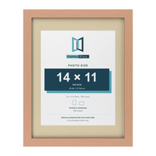Beech 18 x 14 inch picture frame with an ivory mount for a 14 x 11 inch photo