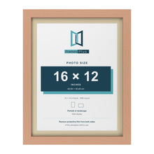 Beech 18 x 14 inch picture frame with an ivory mount for a 16 x 12 inch photo
