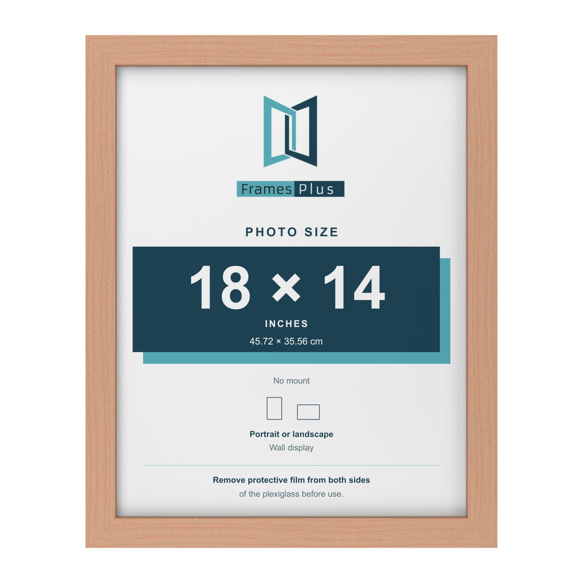 Beech picture frame for a 18 x 14 inch photo
