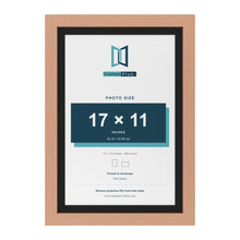 Beech 19 x 13 inch picture frame with a black mount for a 17 x 11 inch photo