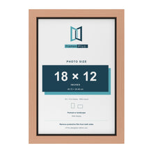 Beech 19 x 13 inch picture frame with a black mount for an 18 x 12 inch photo
