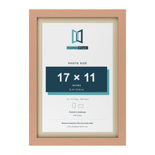 Beech 19 x 13 inch picture frame with an ivory mount for a 17 x 11 inch photo
