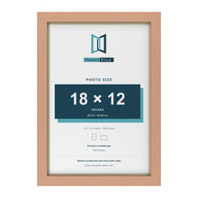 Beech 19 x 13 inch picture frame with an ivory mount for an 18 x 12 inch photo