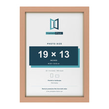 Beech 20 x 14 inch picture frame with an ivory mount for a 19 x 13 inch photo