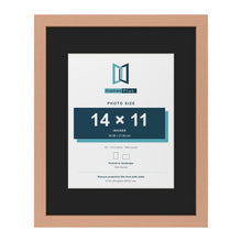 Beech 20 x 16 inch picture frame with a black mount for a 14 x 11 inch photo