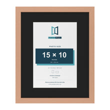 Beech 20 x 16 inch picture frame with a black mount for a 15 x 10 inch photo
