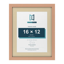 Beech 20 x 16 inch picture frame with an ivory mount for a 16 x 12 inch photo