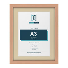 Beech 20 x 16 inch picture frame with an ivory mount for an A3 photo