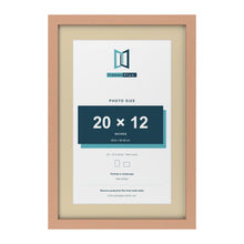Beech 24 x 16 inch picture frame with an ivory mount for a 20 x 12 inch photo