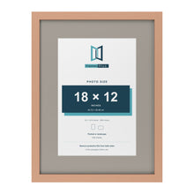 Beech 24 x 18 inch picture frame with a Dawn Grey mount for an 18 x 12 inch photo