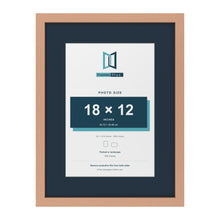 Beech 24 x 18 inch picture frame with a Pacific Blue mount for an 18 x 12 inch photo