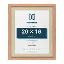 Beech 24 x 20 inch picture frame with an ivory mount for a 20 x 16 inch photo