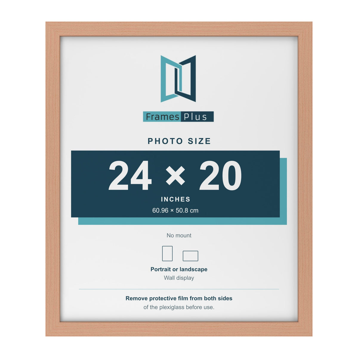 Beech picture frame for a 24 x 20 inch photo
