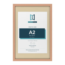 Beech 30 x 20 inch picture frame with an ivory mount for an A2 photo