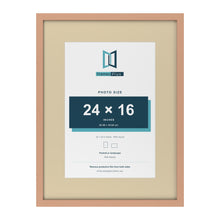 Beech 32 x 24 inch picture frame with an ivory mount for a 24 x 16 inch photo