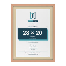 Beech 32 x 24 inch picture frame with an ivory mount for a 28 x 20 inch photo