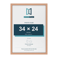 Beech picture frame for a 34 x 24 inch photo