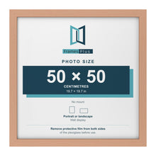 Beech picture frame for a 50 x 50 cm photo