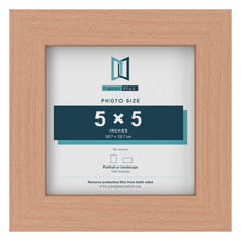 Beech picture frame for a 5 x 5 inch photo