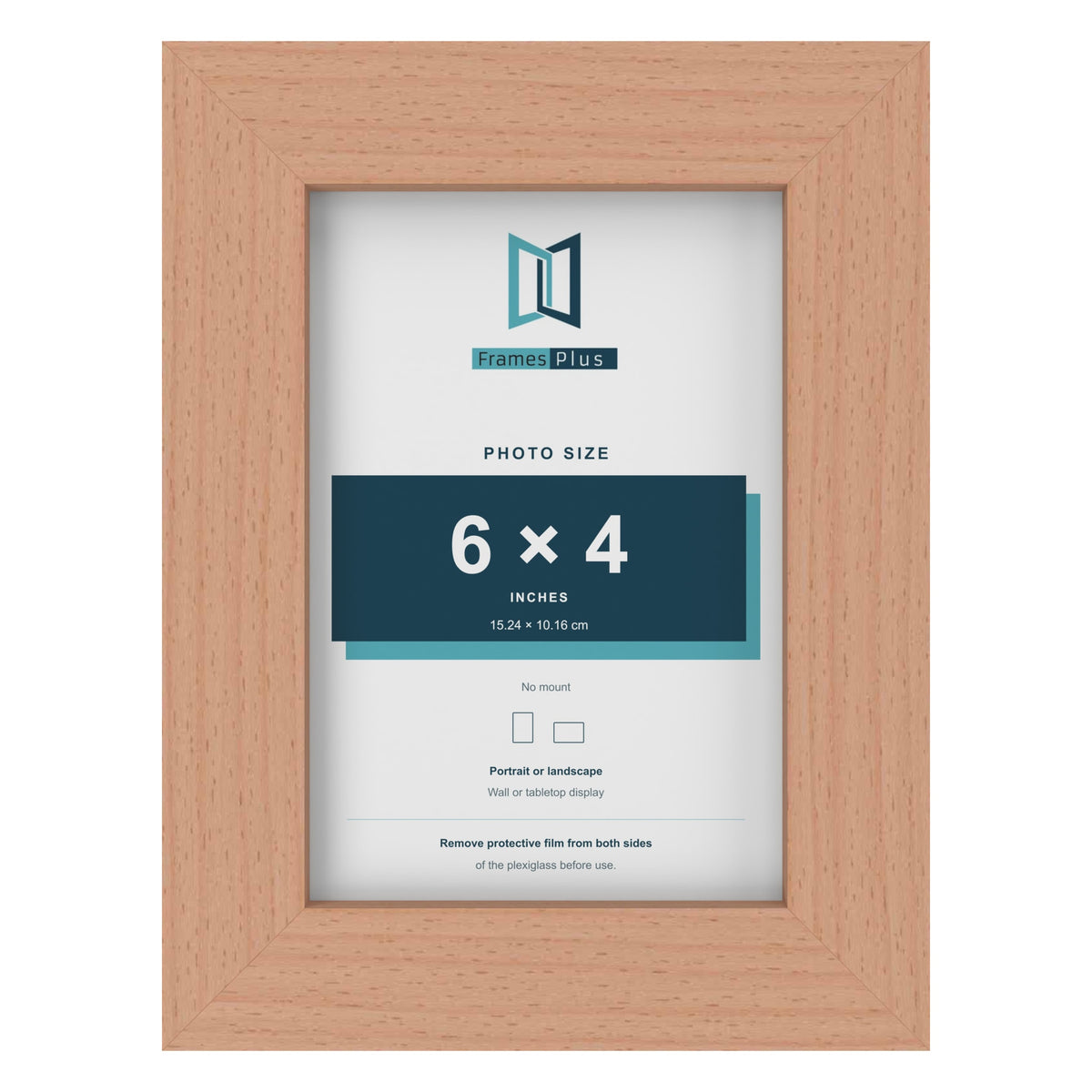 Beech picture frame for a 6 x 4 inch photo
