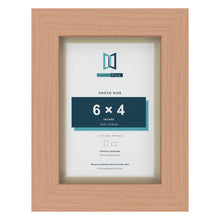 Beech 7 x 5 inch picture frame with an ivory mount for a 6 x 4 inch photo