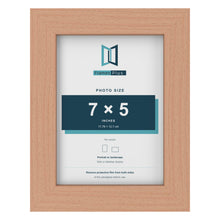 Beech picture frame for a 7 x 5 inch photo