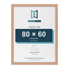 Beech picture frame for a 80 x 60 cm photo