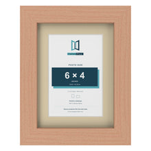 Beech 8 x 6 inch picture frame with an ivory mount for a 6 x 4 inch photo