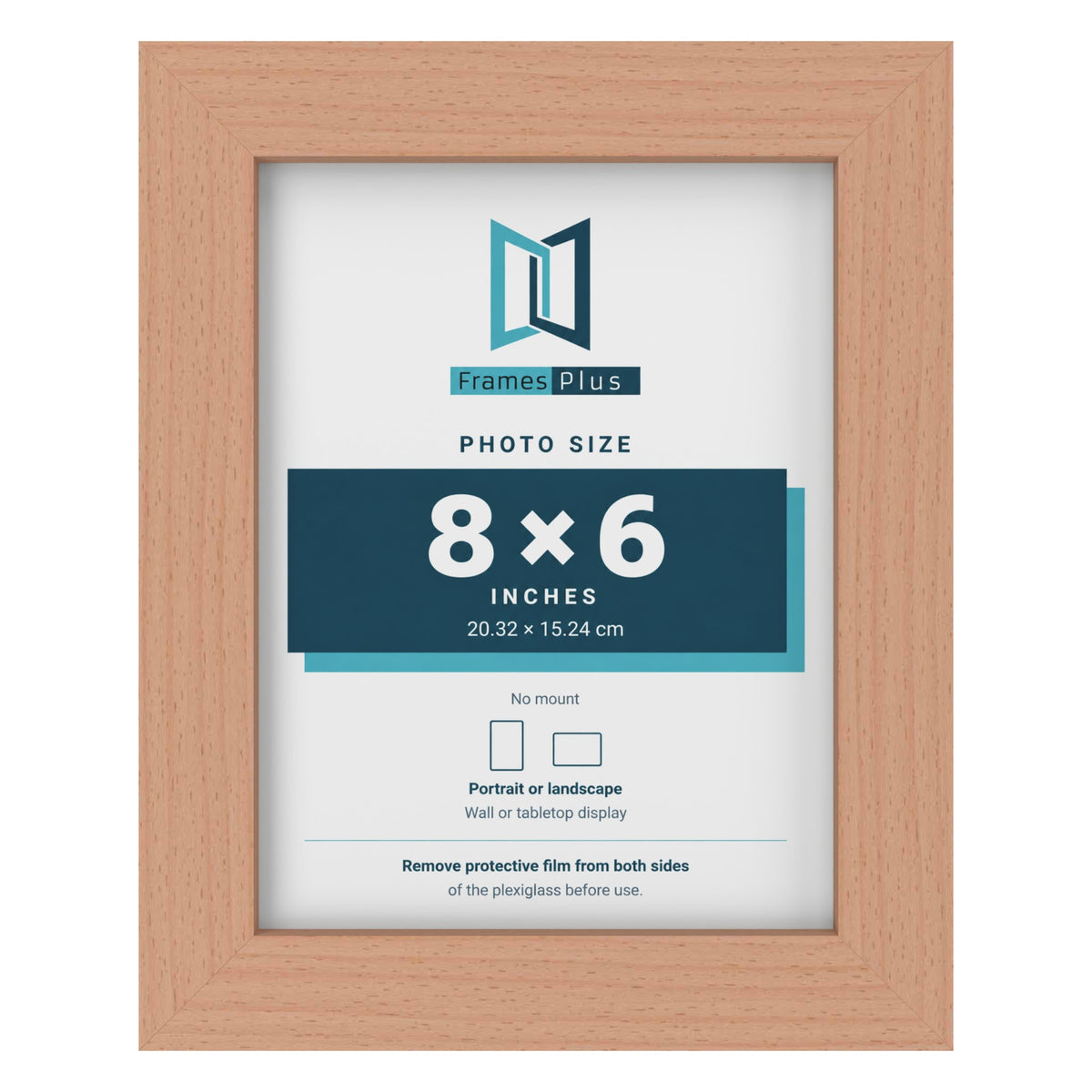 Beech picture frame for a 8 x 6 inch photo