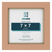 Beech 8 x 8 inch picture frame with an ivory mount for a 7 x 7 inch photo