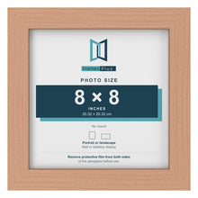 Beech picture frame for a 8 x 8 inch photo