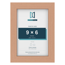 Beech picture frame for a 9 x 6 inch photo