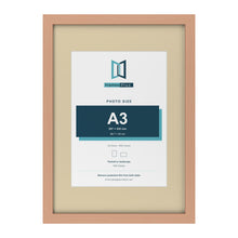 Beech A2 picture frame with an ivory mount for an A3 photo