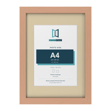 Beech A3 picture frame with an ivory mount for an A4 photo