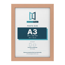 Beech picture frame for an A3 photo