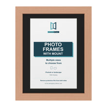 Beech picture frame with a black mount